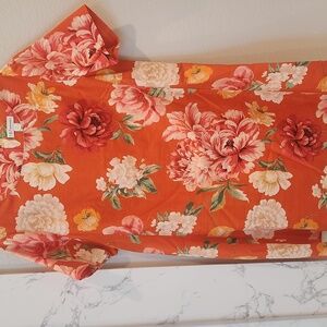 Neiman Marcus Orange Floral Dress, Size XL